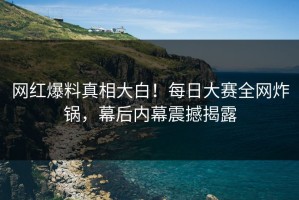 网红爆料真相大白！每日大赛全网炸锅，幕后内幕震撼揭露